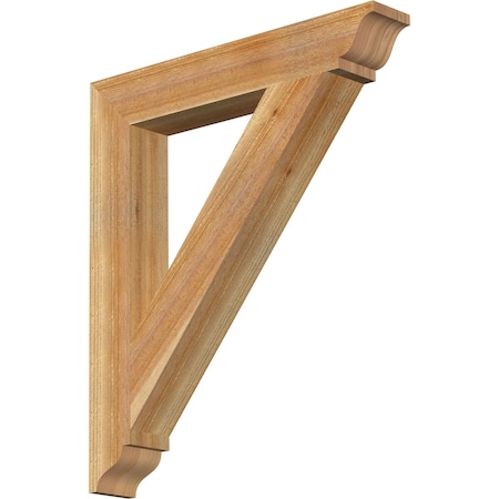 Ekena Millwork Traditional Traditional Rough Sawn Bracket, Western Red Cedar, 4"W x 26"D x 30"H BKT04X26X30TRA01RWR
